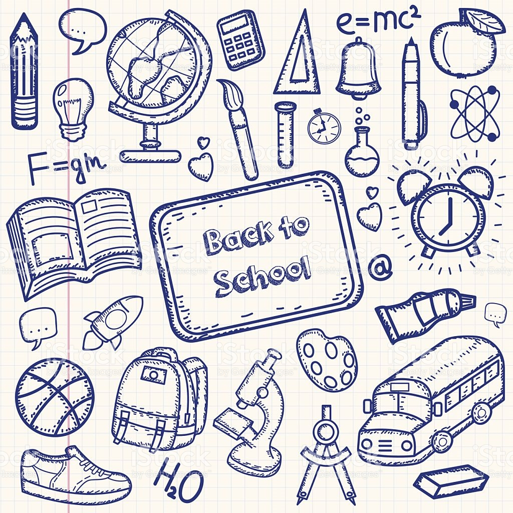 1024x1024 Back To School Drawings Back School Background Chalk Drawings
