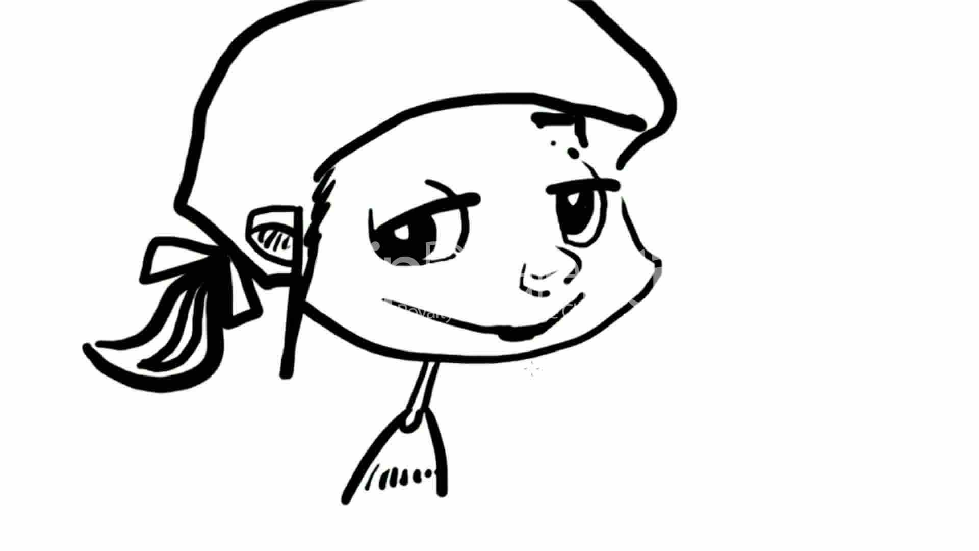 1920x1080 Drawing Of Girl,hand Painting Video Material,sketch.children