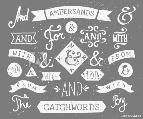 500x417 Hand Drawn Chalkboard Ampersands And Catchwords