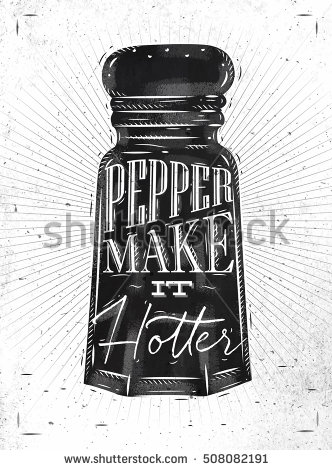 332x470 Poster Pepper Castor Lettering Pepper Make It Hotter Drawing