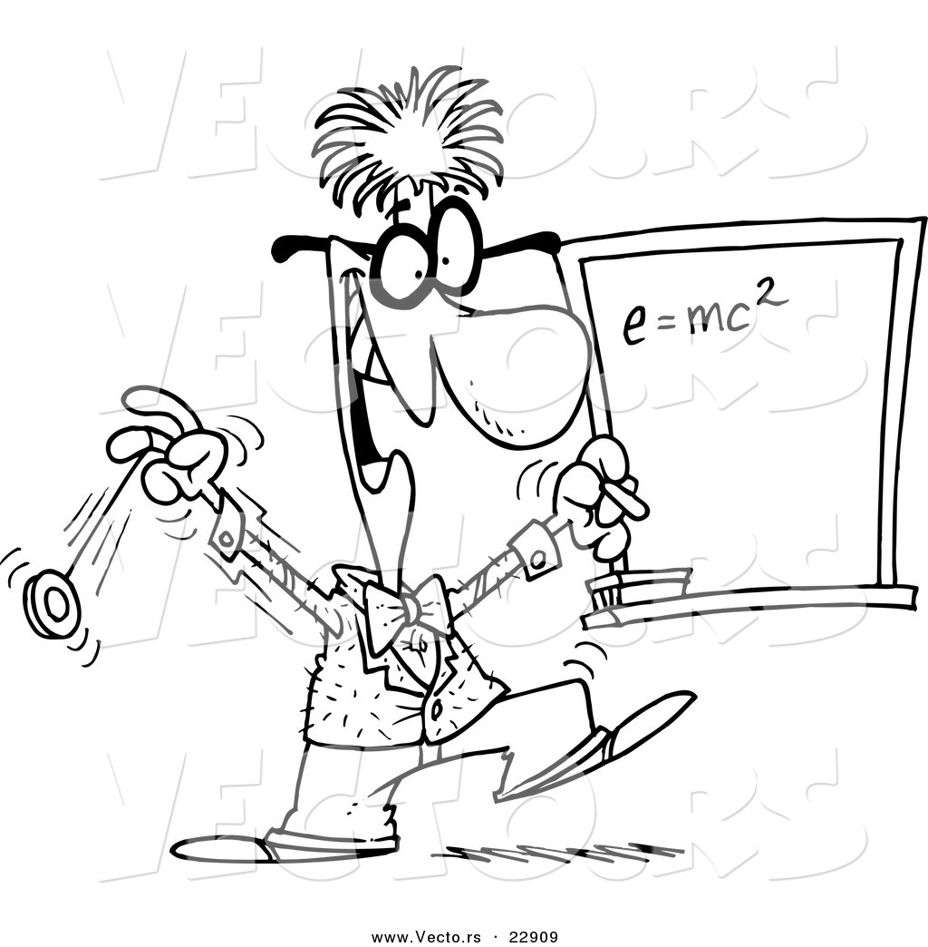 1024x1044 Vector Of A Cartoon Professor By A Chalkboard