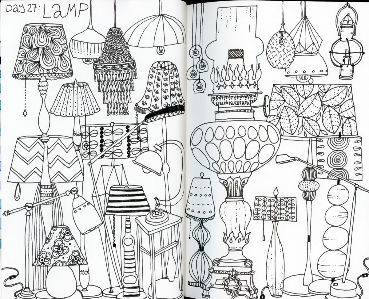 1200x975 Klika Design Creativebug Drawing Challenge With Lisa Congdon Day