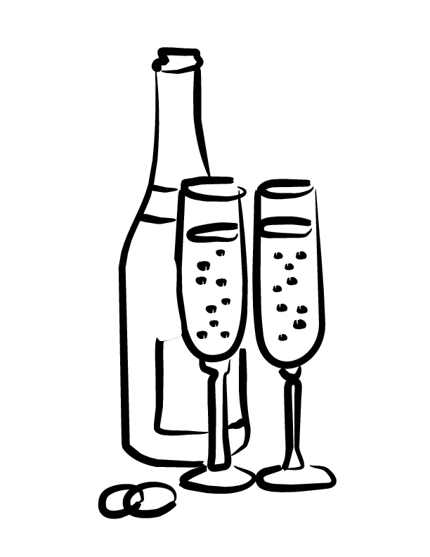 612x792 Champagne Bottle Clip Art
