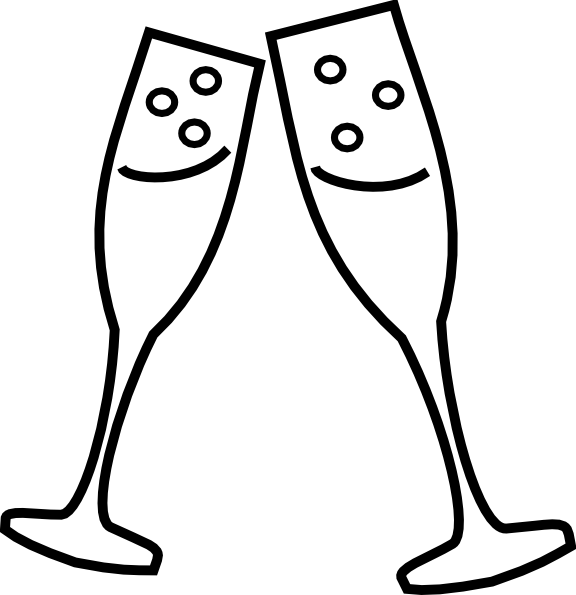 576x595 Champagne Glass Bubbles Clip Art