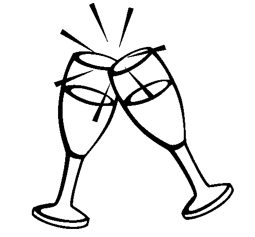 505x470 Champagne Coloring Page