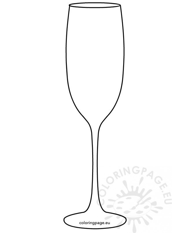 595x804 Champagne Glass Template Template'S