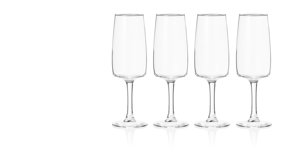 965x500 Made Essentials Salem 4 X Champagne Flutes