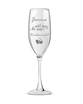 284x355 Personalised Will You Be My Bridesmaid Champagne Glass Amazon.co