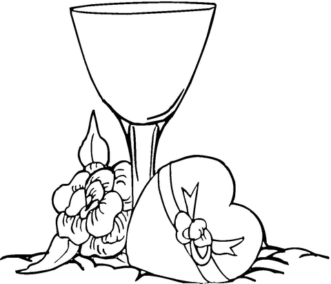 480x411 A Glass Of Wine Coloring Page Free Printable Coloring Pages