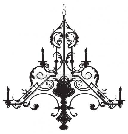 429x450 Chandelier. Vector Drawing Stock Vector Marinka