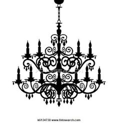 236x245 Four Chandelier Drawings Chandeliers, Drawings And Illustrations