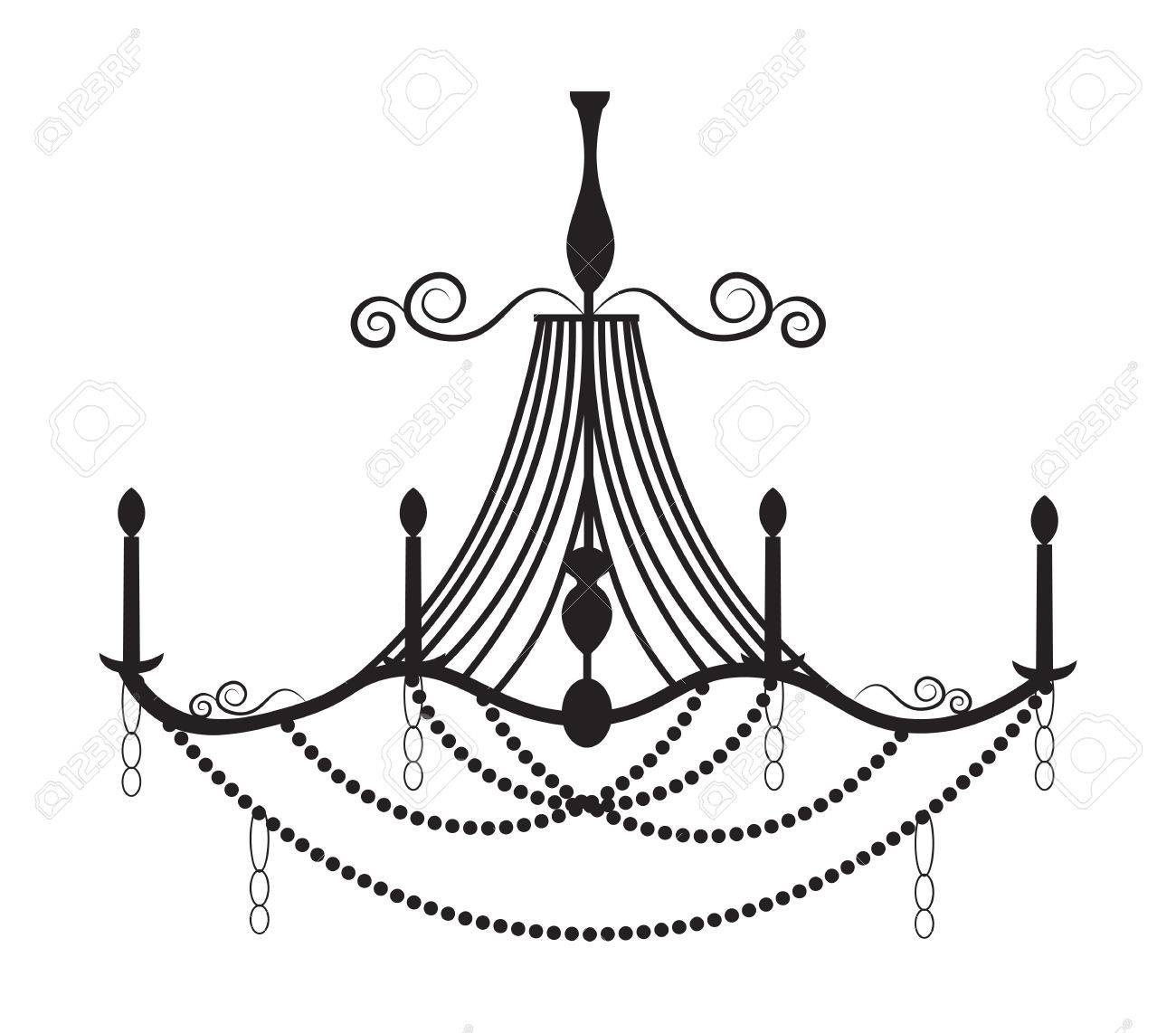 1300x1142 Classic Chandelier On White Background. Luxury Decor Accessory