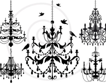 340x270 Chandelier Clip Art Etsy