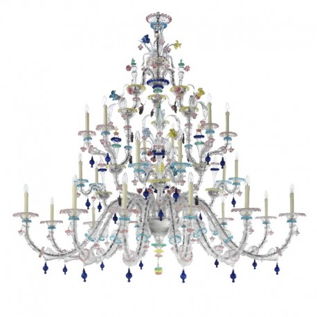 458x458 Aurora 24 Lights Classic Murano Chandelier