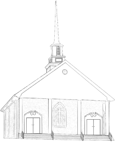 402x500 Country Church Vector Drawing Public Domain Vectors