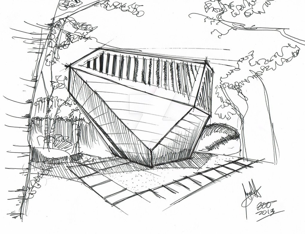 1020x783 Sunset Chapel Sketch By Arquimista