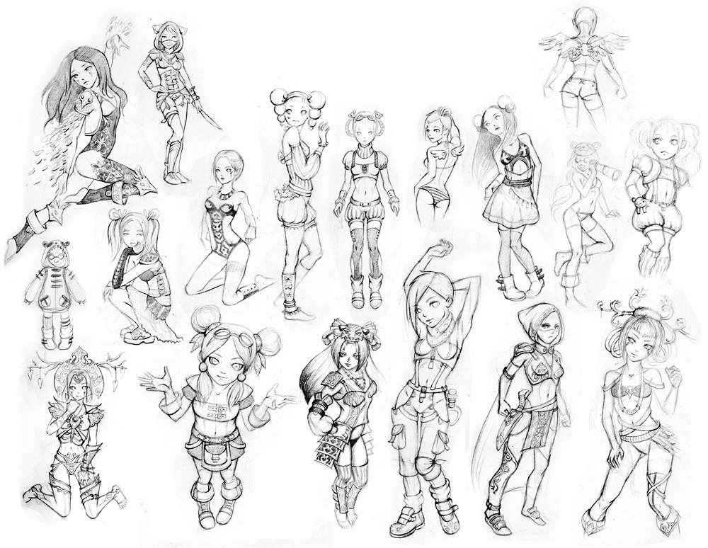 1000x774 Character Sketches By Freeminds