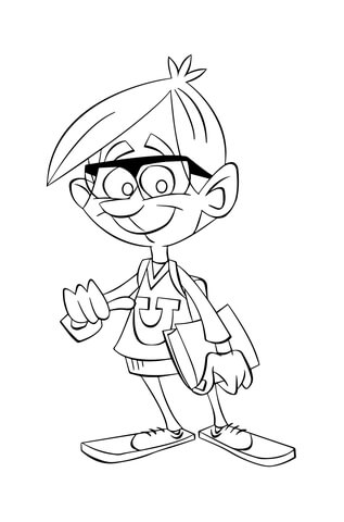 317x480 College Boy Caricature Coloring Page Free Printable Coloring Pages