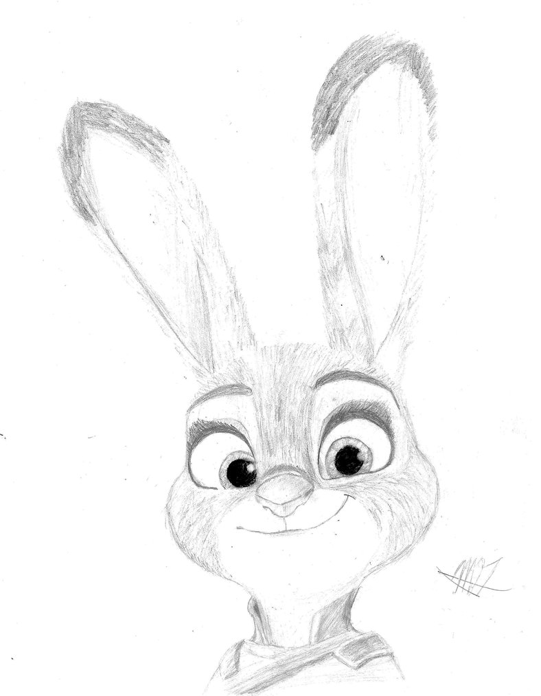788x1013 Judy Hopps Graphite And Charcoal Scanned Reupload By