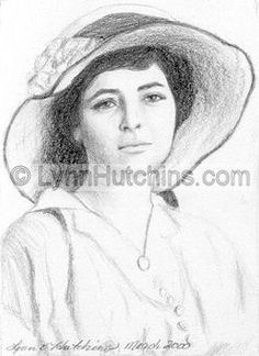 236x324 Portrait From Life, Charcoal Drawing By Lynn Hutchins Haney