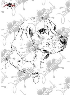 300x400 Digital Stamp Beagle Digi'S