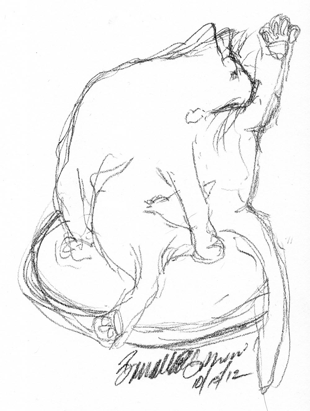 1000x1326 Daily Sketch Reprise Beanbath ~ The Creative Cat