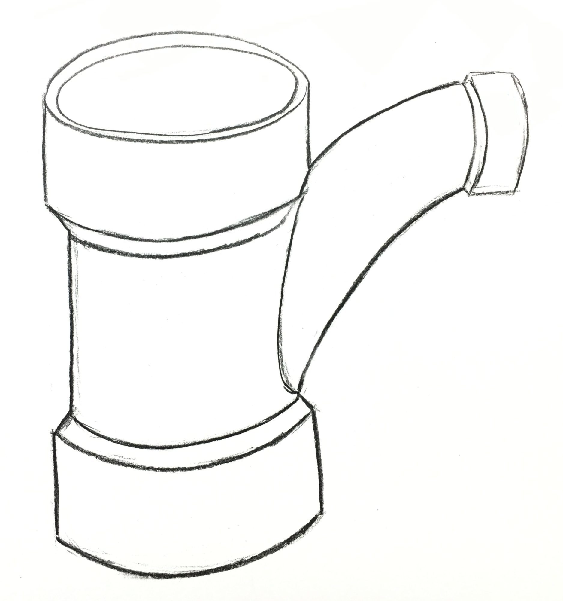 1875x2000 Pvc Pipe Charcoal Drawing