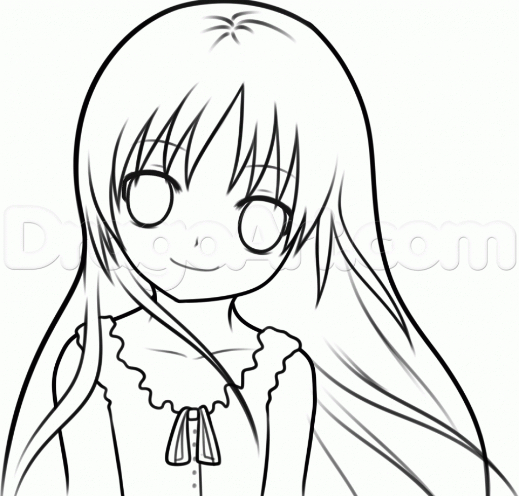 1024x979 Anime Girl Drawing Step By Step Coloring Pages Easy Anime Drawings