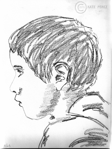 367x486 Small Portrait Of A Boy Charcoal And Pencil