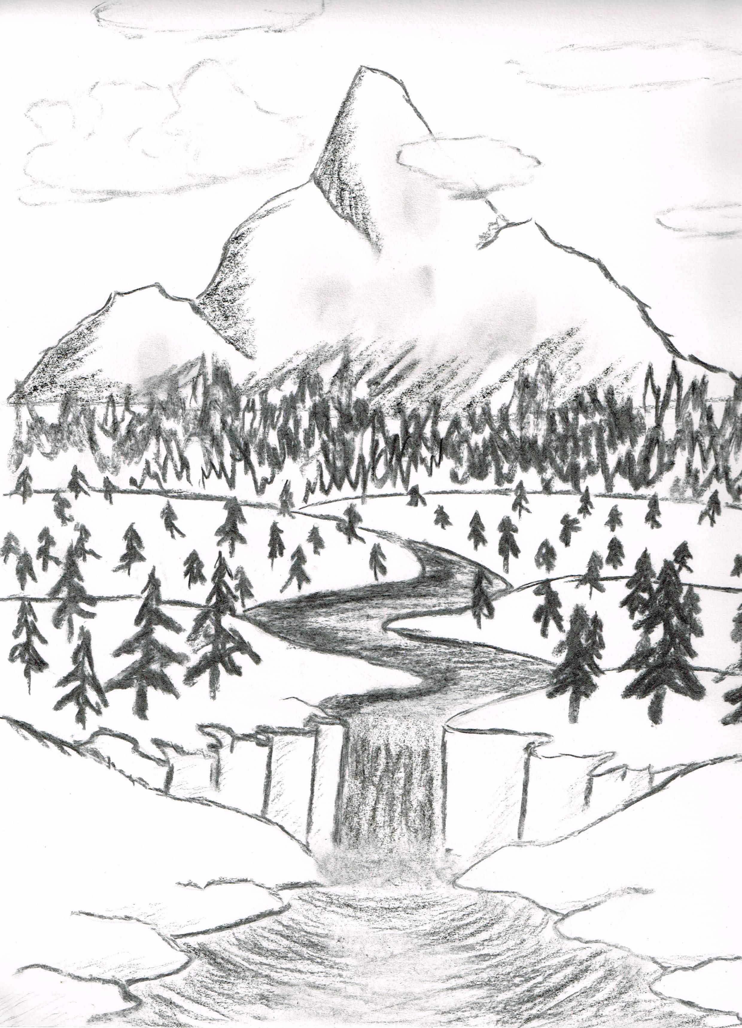 2480x3435 Charcoal Landscape By 66gryphons