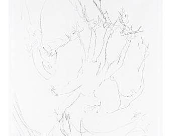 340x270 Rihanna Black And White Charcoal Drawing On Rose Grey Paper