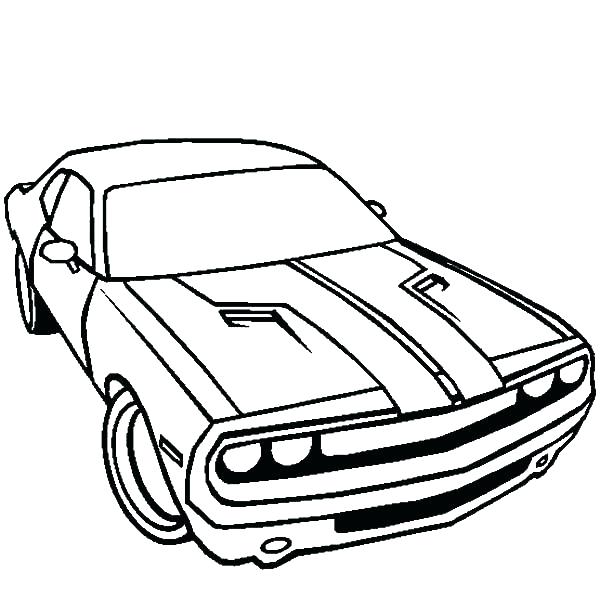 600x613 Dodge Charger Coloring Pages