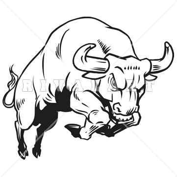 361x361 Charging Bull Clipart
