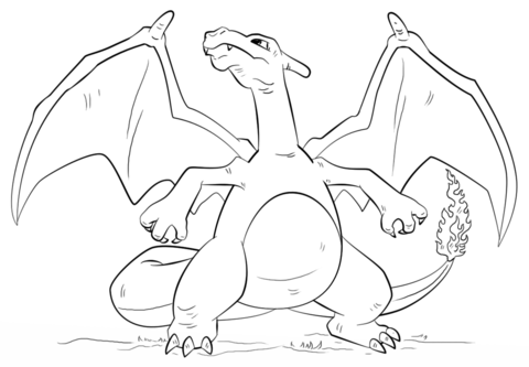 480x333 Charizard Pokemon Coloring Page Free Printable Coloring Pages