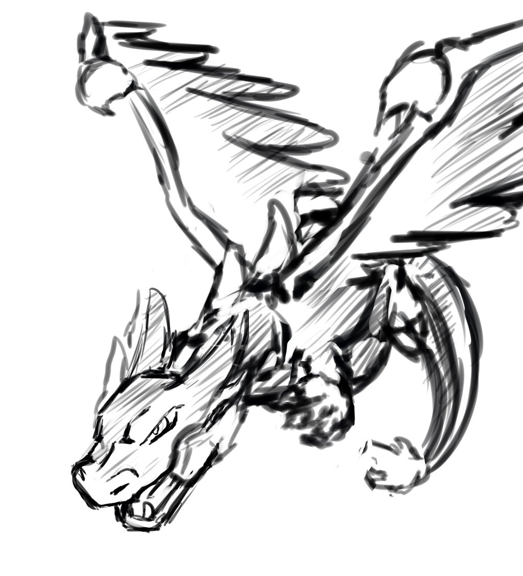 1024x1127 Charizard X Sketch By Redkyuren