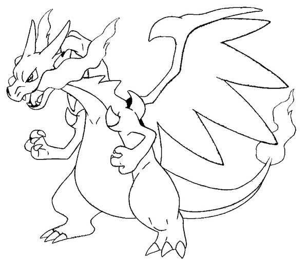 600x507 Charizard Is Angry Coloring Page