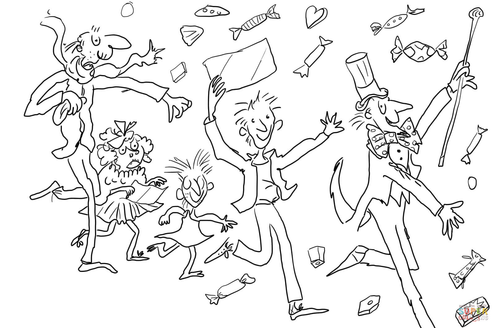 1600x1060 Charlie And The Chocolate Factory Coloring Page Free Printable