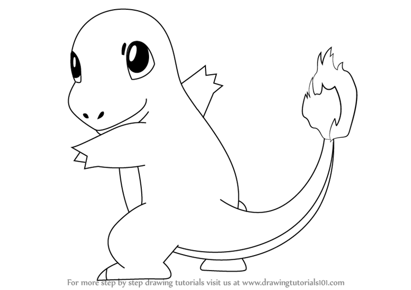 800x566 Learn How To Draw Charmander From Pokemon (Pokemon) Step By Step