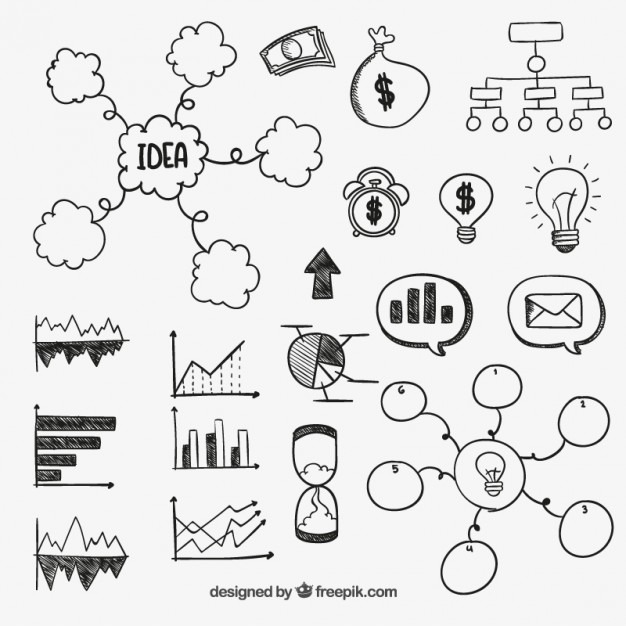 626x626 Hand Drawn Business Diagrams Vector Free Download