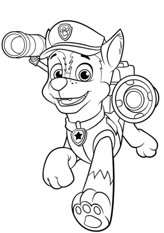 339x480 Chase With Police Pup Pack Coloring Page Free Printable Coloring