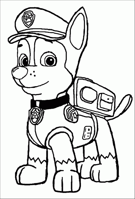 442x650 Paw Patrol Coloring Pages Chase Kids Nice Coloring Pages