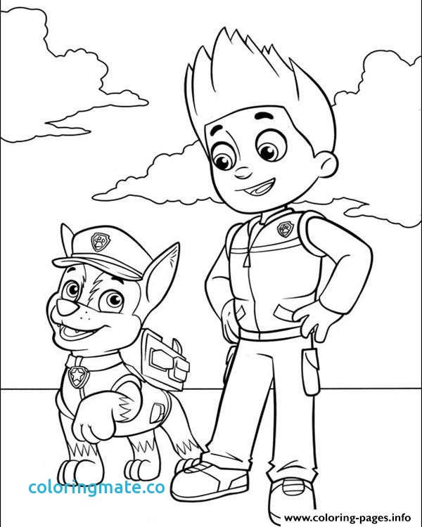 600x750 Paw Patrol Coloring Pages Lovely Chase Paw Patrol Free Colouring