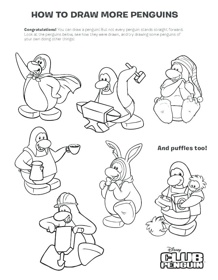 720x925 Cheap Club Penguin Coloring Pages Fee Best Images On How To Draw