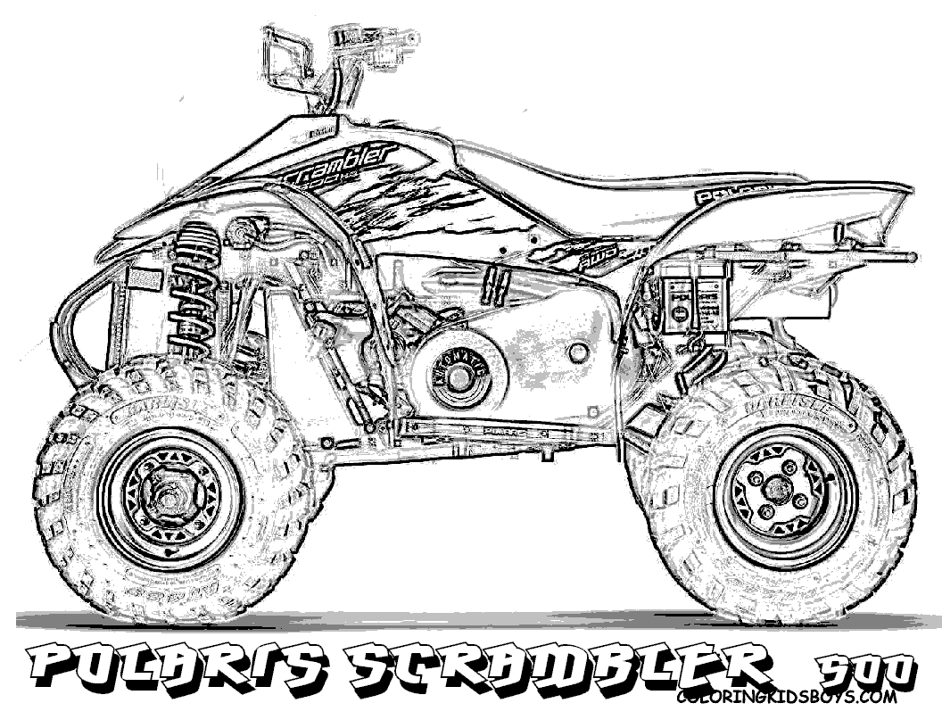 1056x816 Cool Cartoon Four Wheeler Drawing