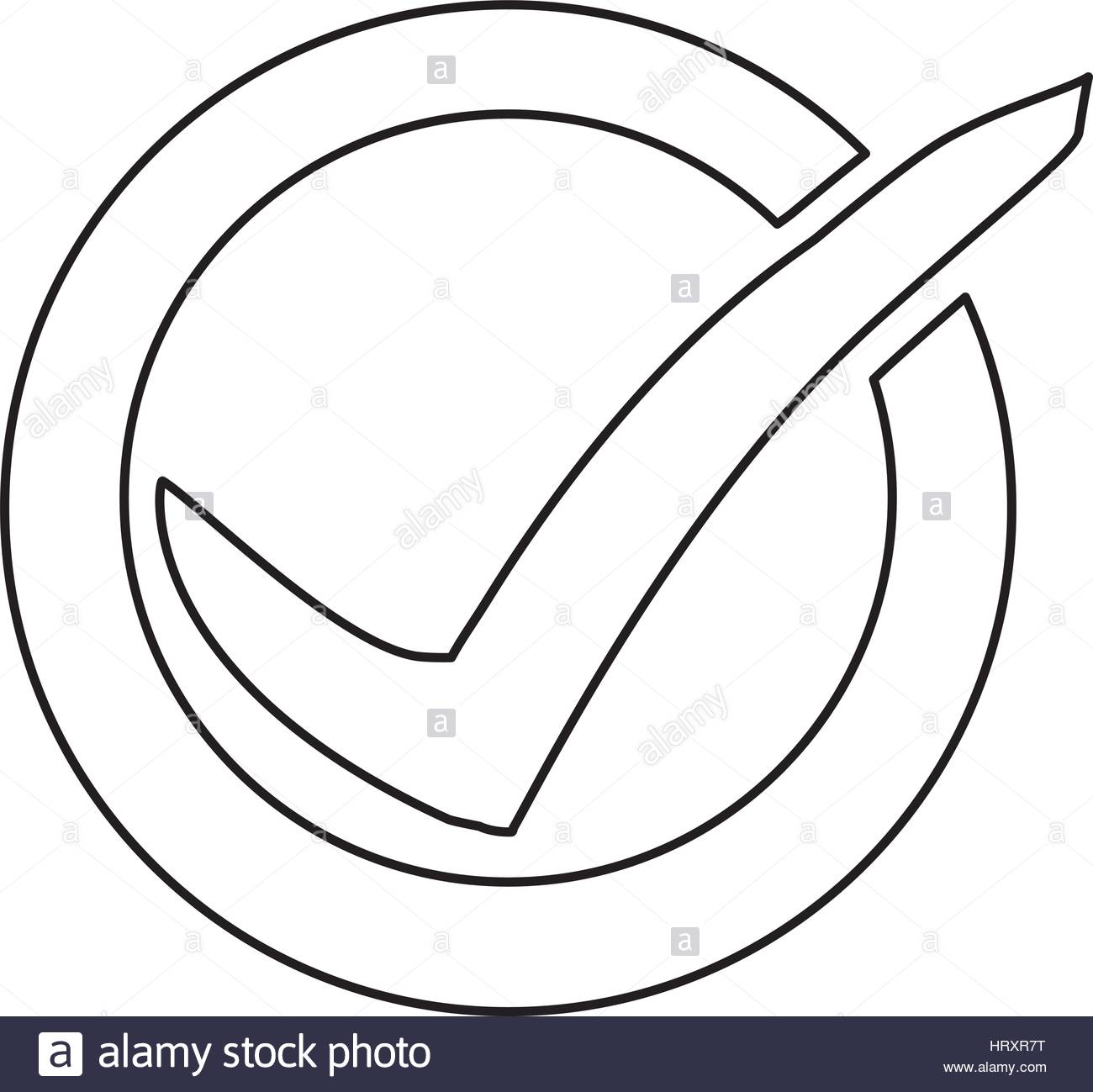 1300x1299 Silhouette Check Mark Ok Flat Icon Stock Vector Art Amp Illustration