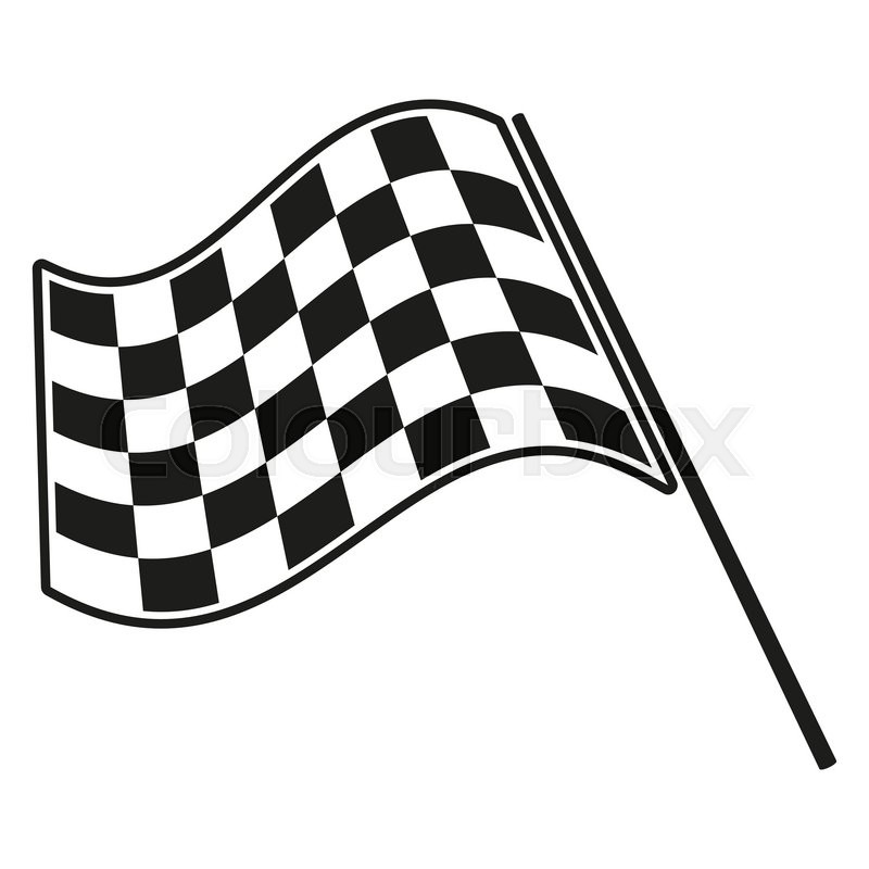800x800 Checkered Flag Racing. Stock Vector Illustration. Clip Art Stock