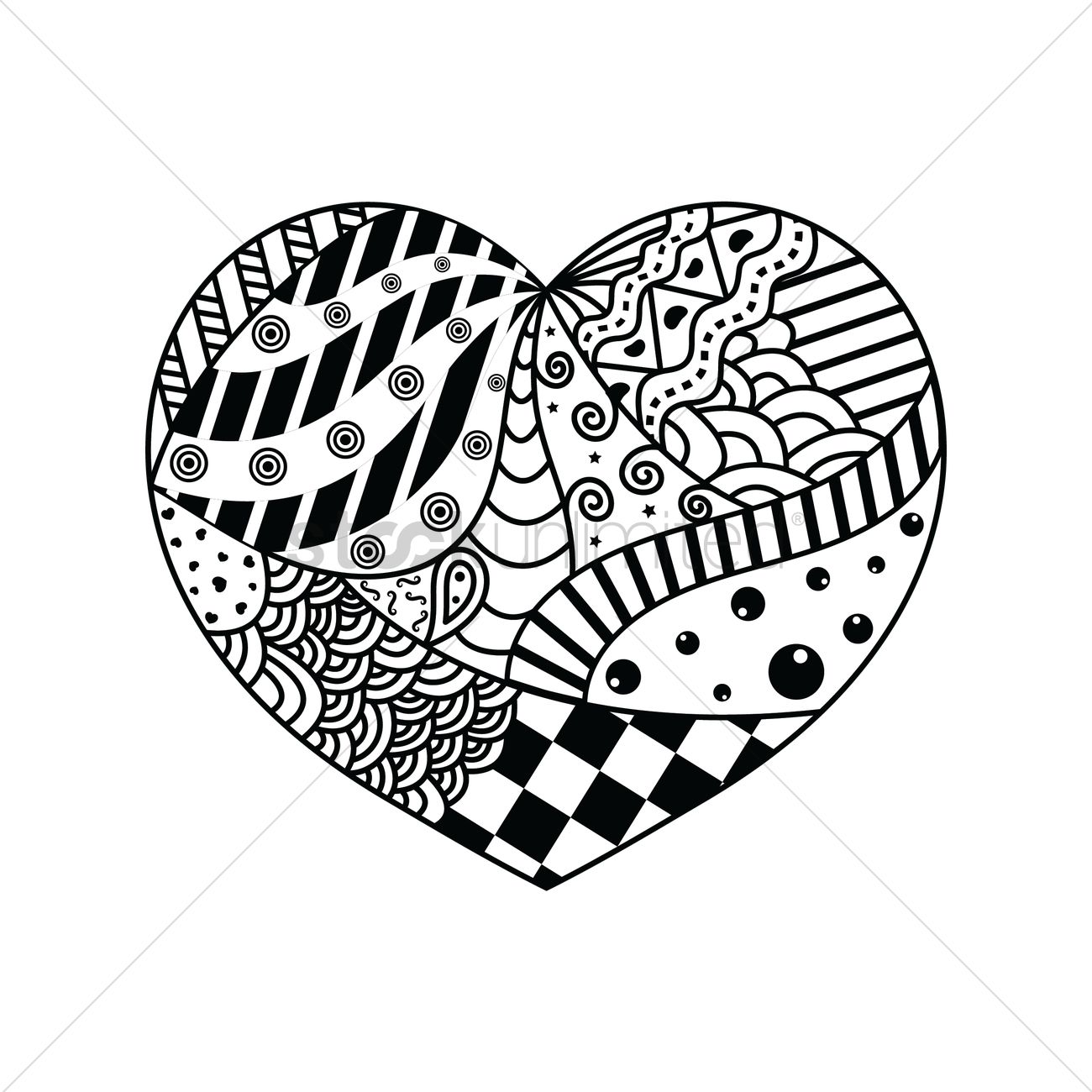 1300x1300 Decorative Heart Design Vector Image