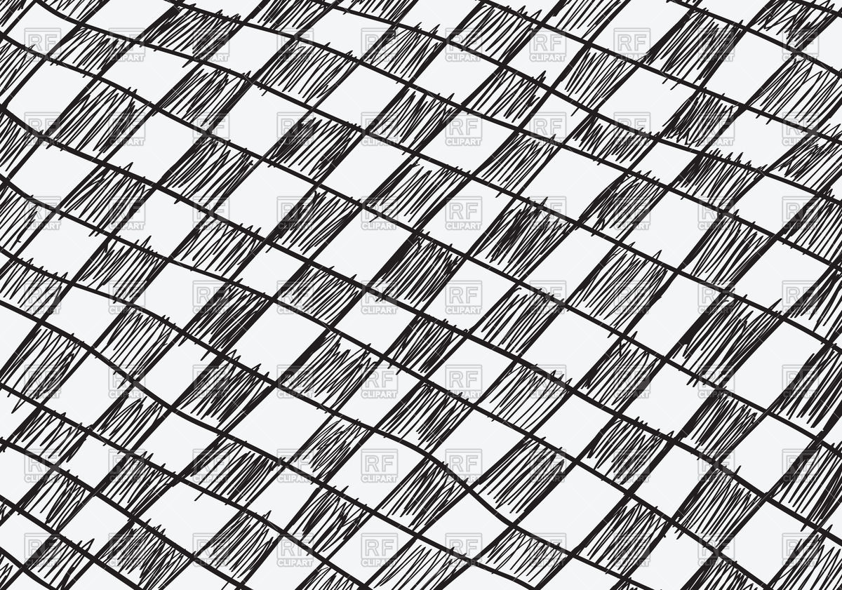 1200x841 Hand Drawn Seamless Chequered Background Royalty Free Vector Clip
