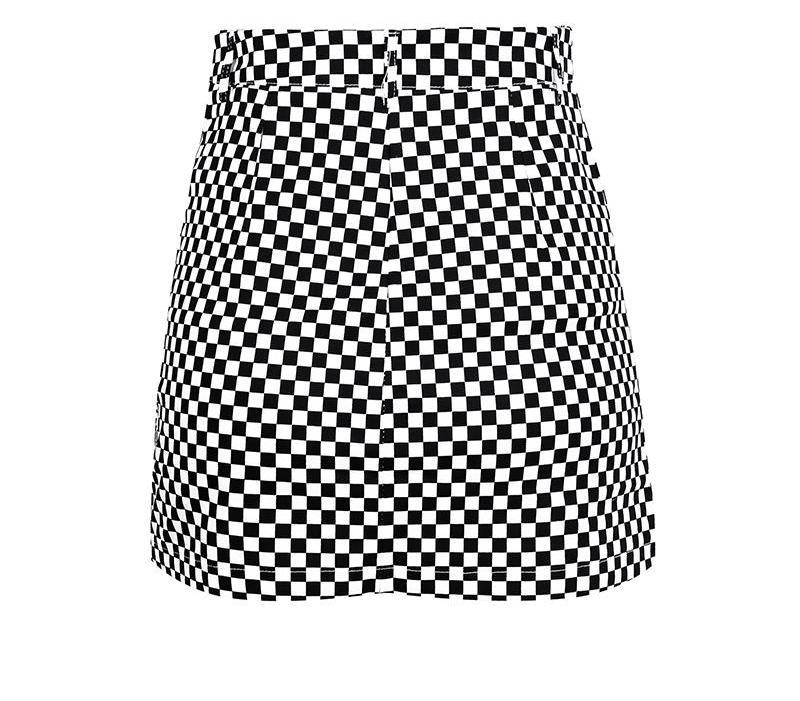 800x701 Last Lap Checkered Plaid Mini Skirt Afteramour