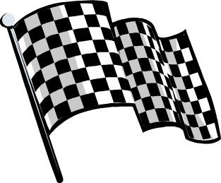 313x259 Black And White Checkered Flag Clipart